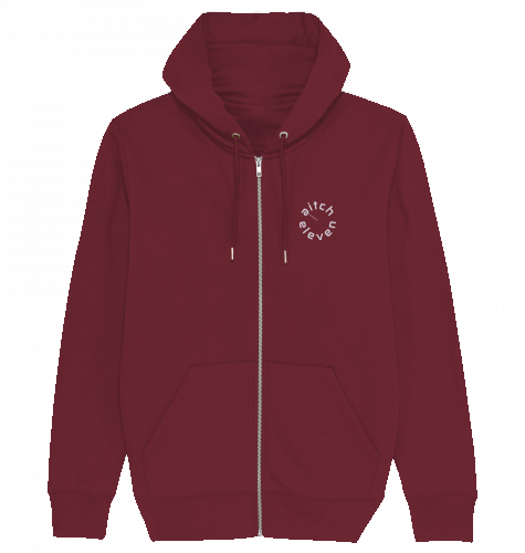 Zip Hoodie (Weste) Unisex Round - Stick White