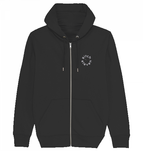 Zip Hoodie (Weste) Unisex Round - Stick White