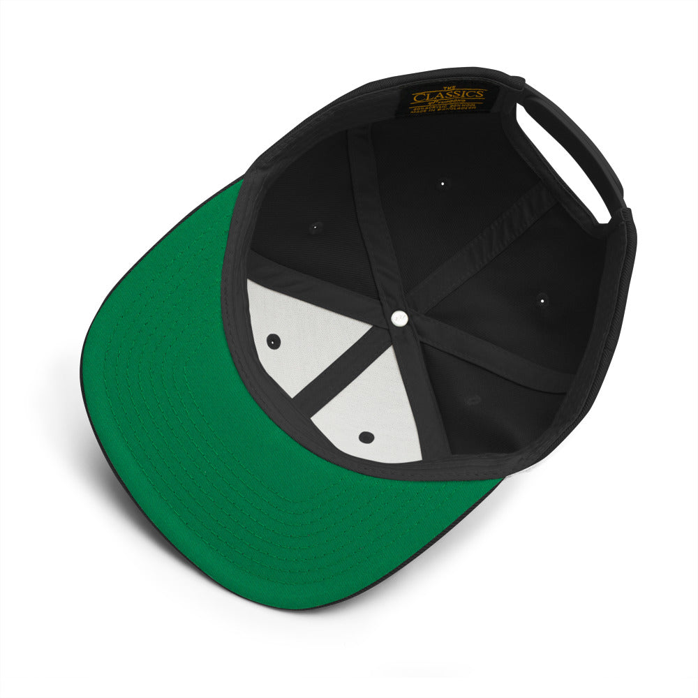 Snapback-Cap Round Black