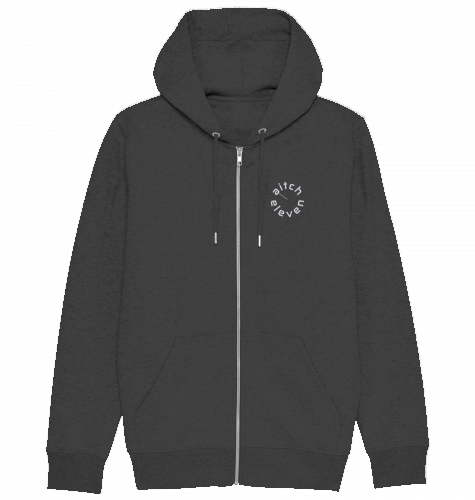 Zip Hoodie (Weste) Unisex Round - Stick White