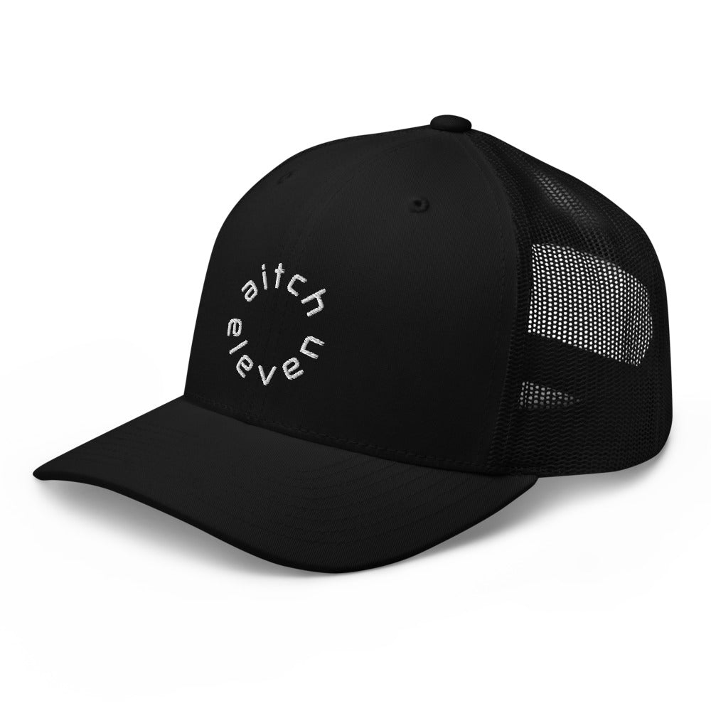 Trucker Cap Round Black|Black‘n White