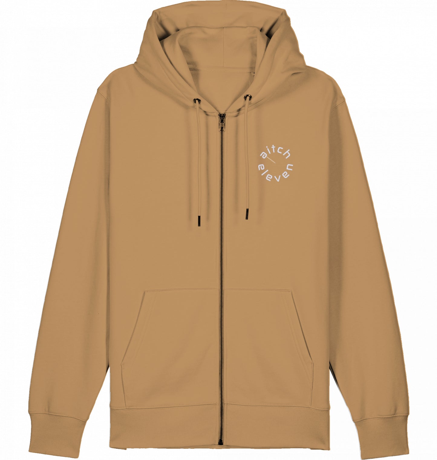 Zip Hoodie (Weste) Unisex Round - Stick White