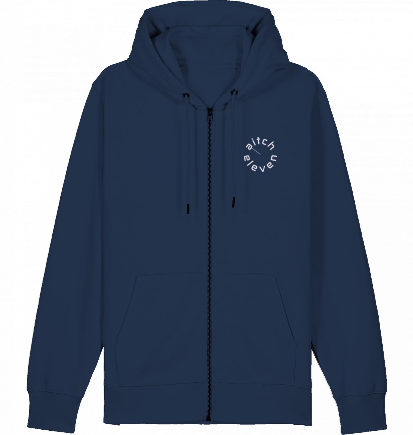 Zip Hoodie (Weste) Unisex Round - Stick White