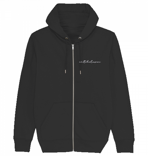 Zip Hoodie (Weste) Unisex Signature - Stick White