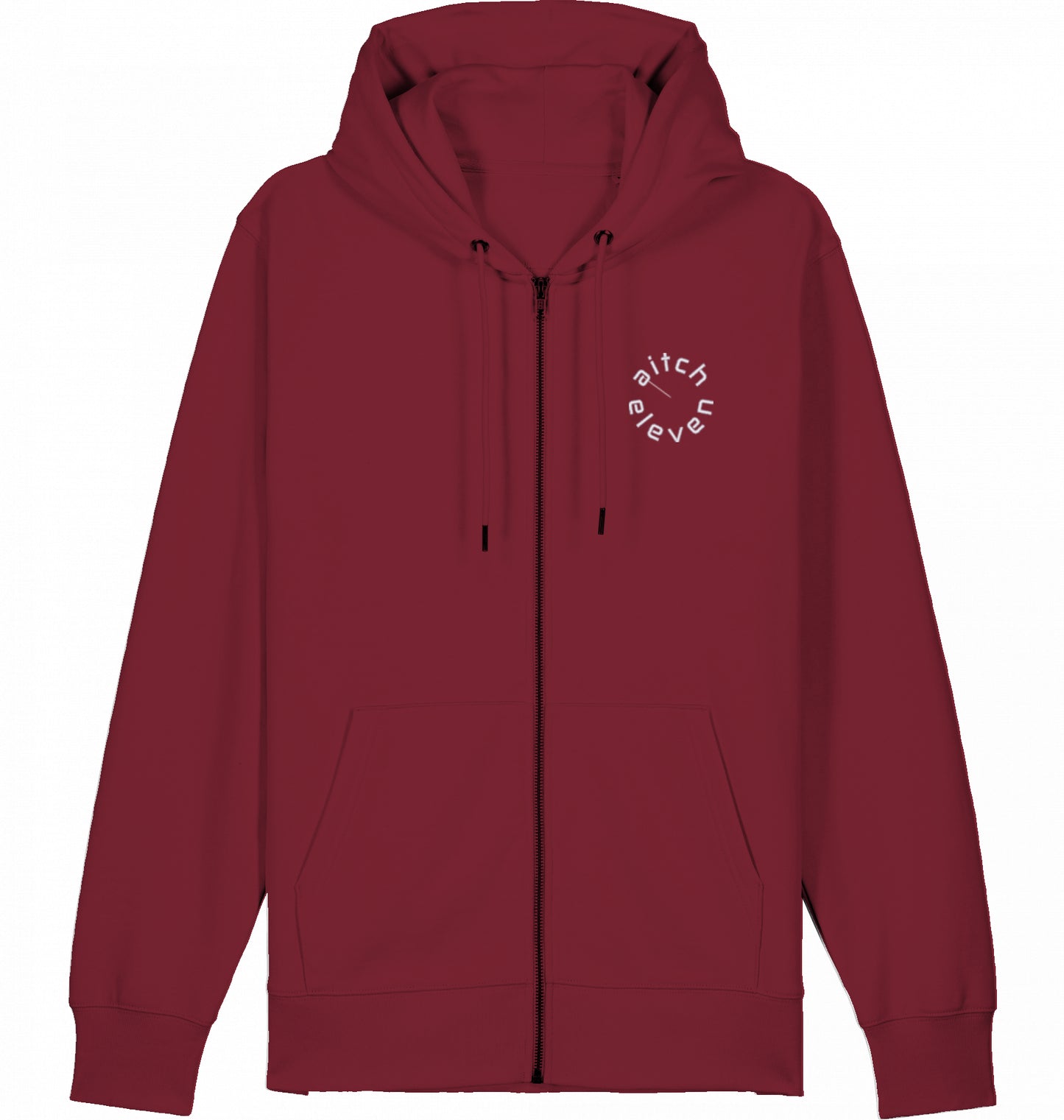 Zip Hoodie (Weste) Unisex Round - Stick White