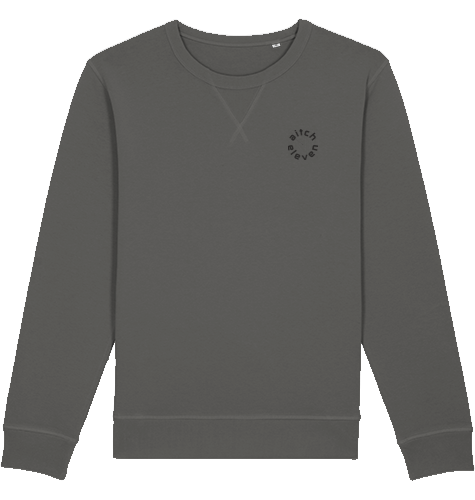 Sweatshirt Unisex Vintage Round Anthrazit|LavaGrey|Rose - Stick Black