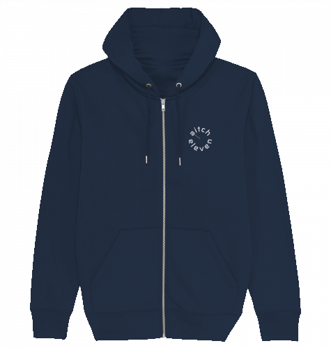 Zip Hoodie (Weste) Unisex Round - Stick White