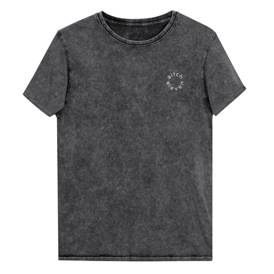 Unisex Denim-Shirt Round "Black" - Stick White