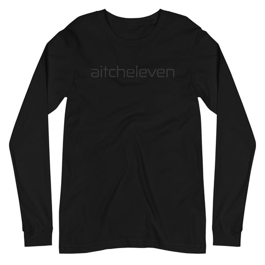 Unisex Longsleeve Shirt Basic Black|White|Grey  -  Print Black